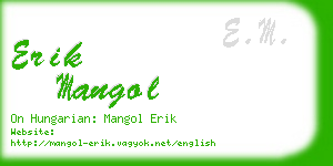 erik mangol business card